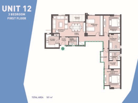 Apartment for sale in Sky Condos with 3 bedrooms in Golden Square by SODIC